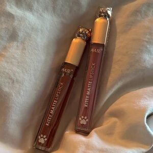 Amuse Kitty Matte Lipstick Set colors Garfield and Marie lipstick sticks